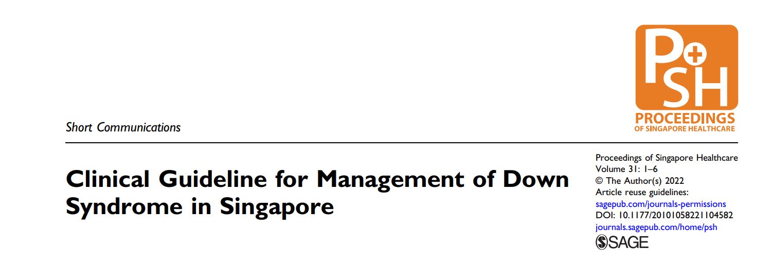 Clinical Guideline for Management of Down Syndrome in Singapore