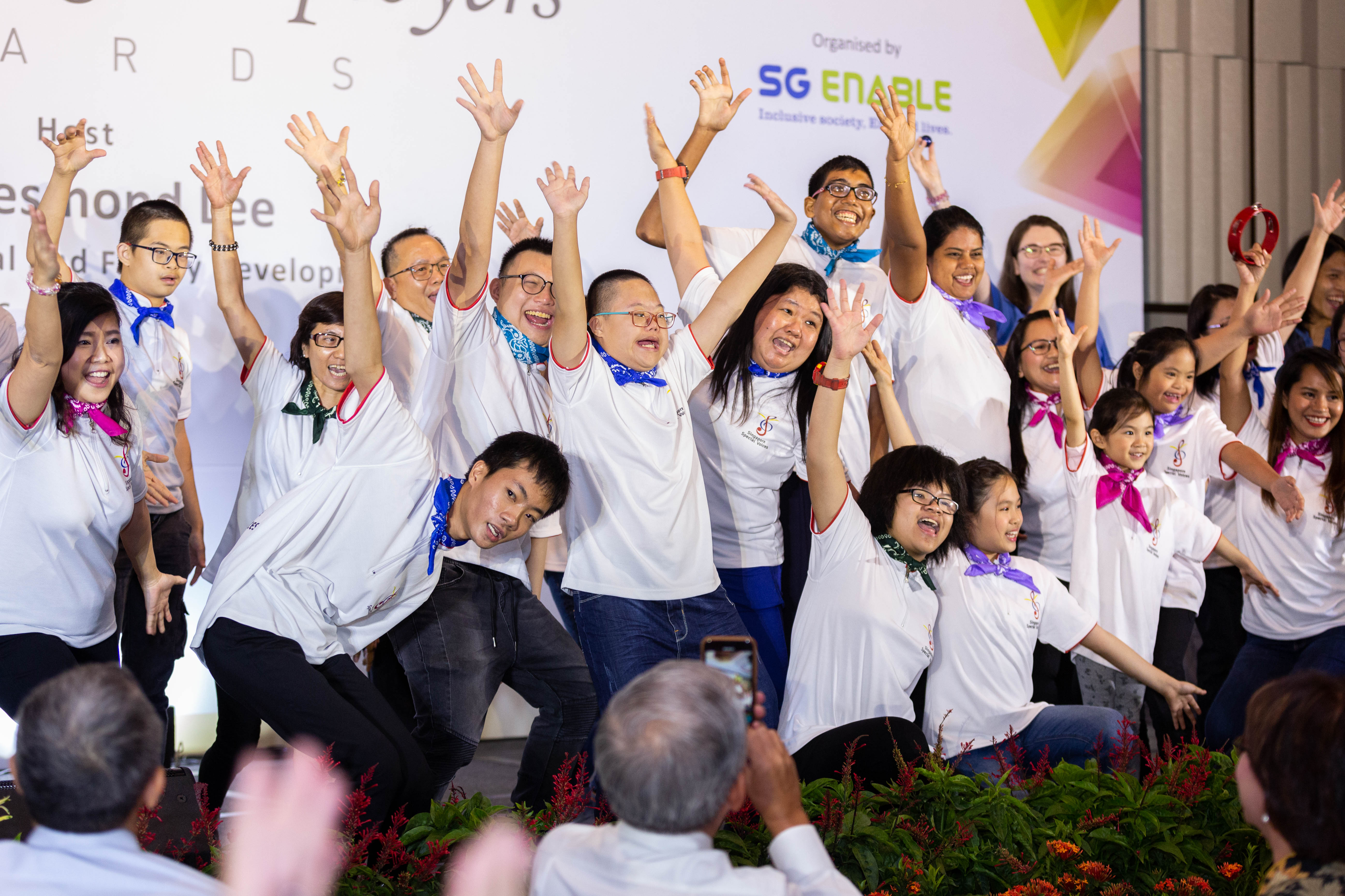 The group performing at the 5th Enabling Employers Awards in 2019.