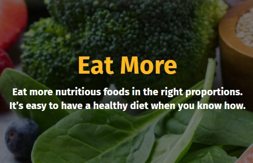 Nutritious food for a healthy diet
