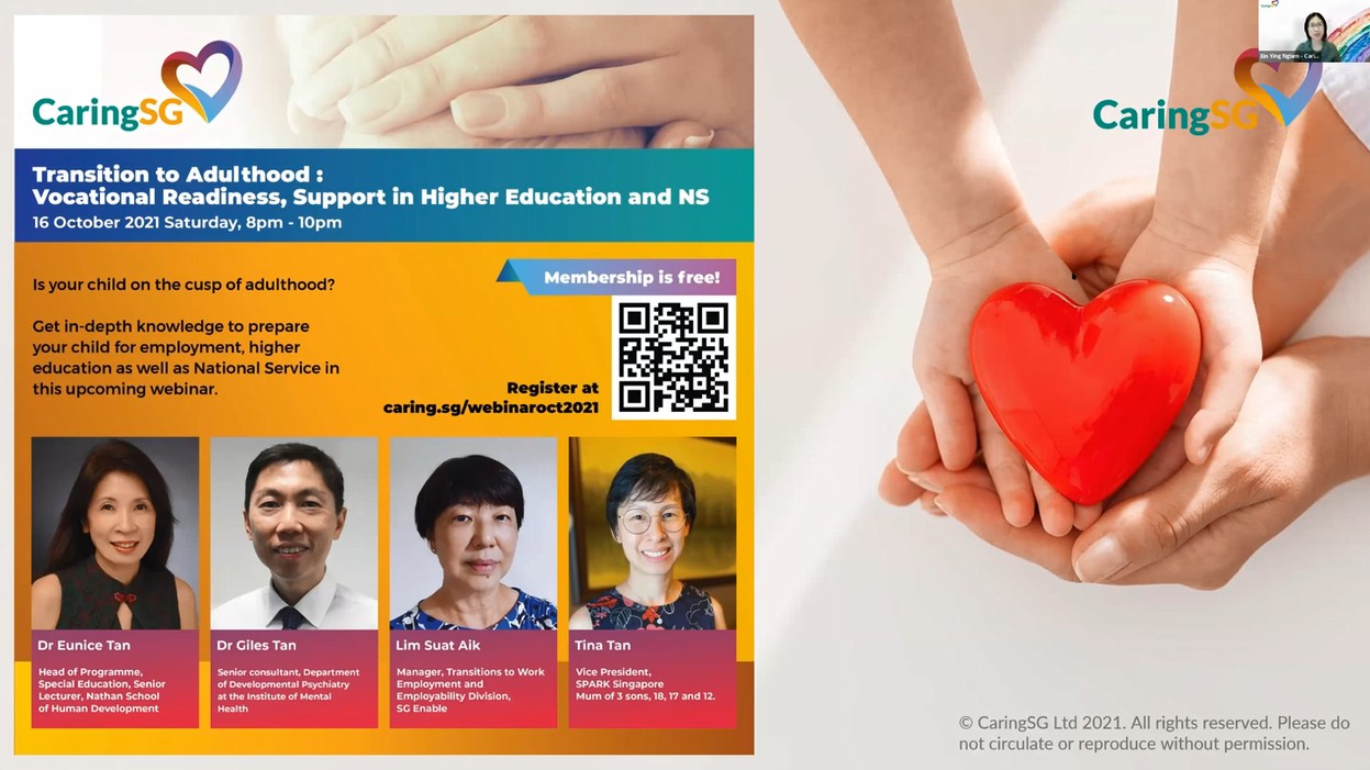 CaringSG Webinar -Transition to Adulthood