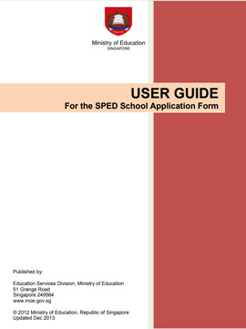 User Guide for the SPED School Application form